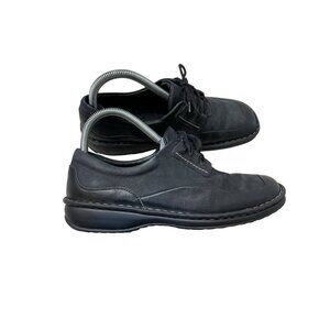 Josef Seibel Black Leather Oxford The European Comfort Shoe Men’s 40 US 7